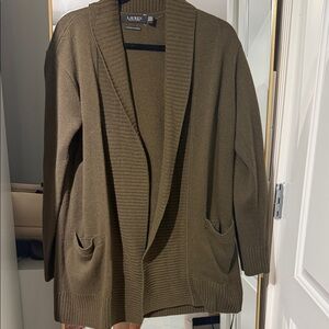 Ralph Lauren Olive Cardigan Sweater